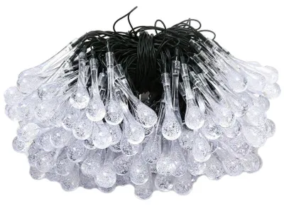 Produktbild von IMMAX LED-Solar-Dekorationskette DROP, 100 LEDs, IP65, warmweiß, 10 m