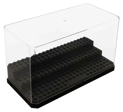 Produktbild von Sharp Acryl-Vitrine für Figuren, Bausätze, Spielzeug und Sammlerstücke – staubdicht mit schwarzem Sockel