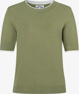 Produktbild von More & More Roundneck Pullover with Contrast-E, spring green 0623 0623 38