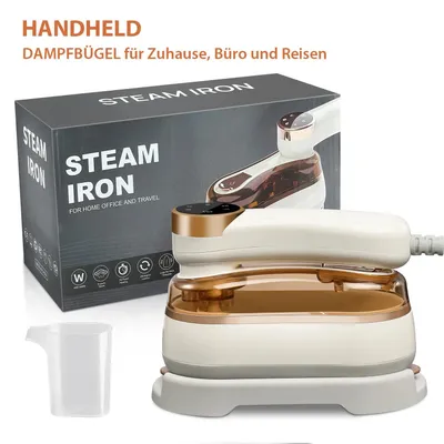 Immagine prodotto di Ferro da stiro a vapore portatile per indumenti - Lisciacapelli a vapore portatile - Potenza 1400 W - Riscaldamento rapido in 30 secondi - Serbatoio dell'acqua da 180 ml - 3 livelli di temperatura - 220 V - Bianco