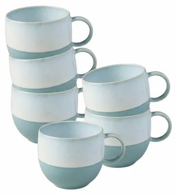 Produktbild von like. by Villeroy & Boch Perlemor Aqua Henkelbecher 290 ml 6er Set