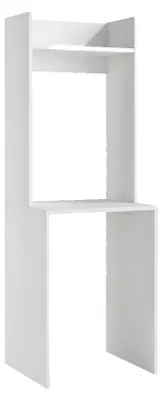 Produktbild von Dmora Großer Mehrzweckschrank Rapino 65x195h cm Weiß, 3 Regale 4 Fächer