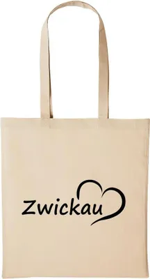 Produktbild von Huuraa Baumwollbeutel Zwickau Geschenk Einkaufstasche Natural 10 Liter Baumwolle Zwickau Accessoire