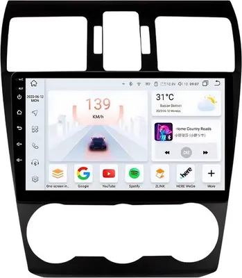 Immagine prodotto di Autoradio con Bluetooth e CarPlay per Subaru Forester Mk4, Impreza XV e Crosstrek (2012-2015) - Compatibile con Apple e Android - Impianto stereo con navigatore - Sistema di navigazione - 3 GB di RAM, 32 GB di memoria