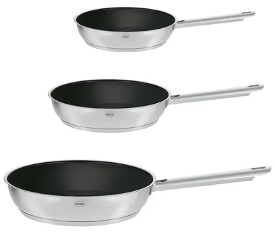 Produktbild von RÖSLE ELEGANCE Bratpfannen-Set 3-tlg. Ø 20/24/28 cm mit Antihaftversiegelung ProPlex, spülmaschinen-, backofen- und induktionsgeeignet