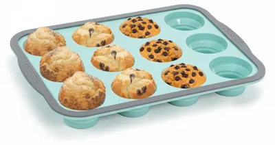 Obrázek produktu pro Forma na muffiny – 12 muffinů – Silikon – Nepřilnavá, Obrázek vytvořený pomocí AI