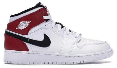 Produktbild von Jordan 1 Mid White Black Gym Red (GS) - EU 36.5