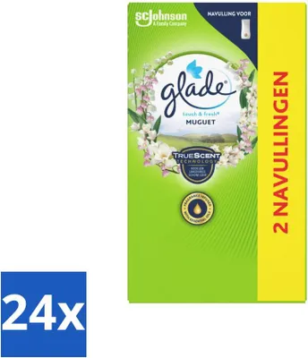 Immagine prodotto di Glade - Ricarica Touch & Fresh - mughetto - 2 × 10 ml - confezione risparmio - 24 pezzi