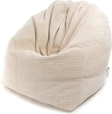 Produktbild von Ecopuf, Sofi, Sitzsack Pouf, Sack Poufsessel Pufsack Kinder, Erwachene, Creme Sz03