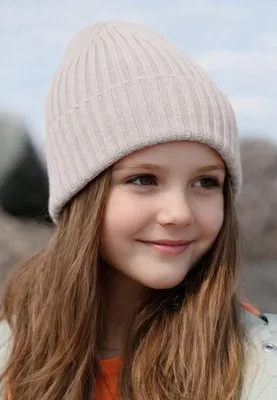 Produktbild von Beanie - Kindermütze aus Baumwolle , Farbe:Beige