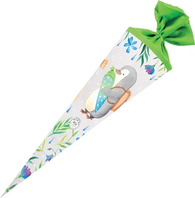 Produktbild von Nestler Schultüte Filzv. 70 cm rund Pinguin M&MsPanda