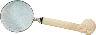 Produktbild von Lupe Leselupe Lesehilfe Skelett Totenkopf Vergrößerungsglas Antik-Stil weiß Larp