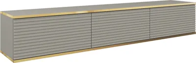 Image de Buffet TV Rodi - Armoire TV 175 cm, Salon, PUSH TO OPEN, Meuble TV avec 2 abattants + MDF (Gris)