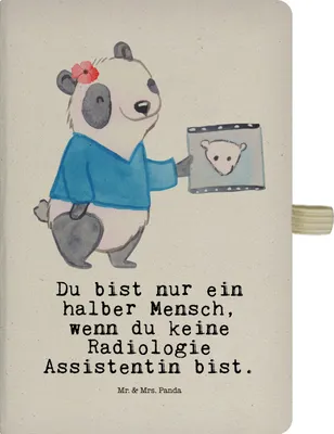 Produktbild von Mr. & Mrs. Panda skizzenbuch a4 Radiologie Assistentin Herz - Transparent - Geschenk, notizbuch, Adressbuch, Journal, DIN, Jubiläum