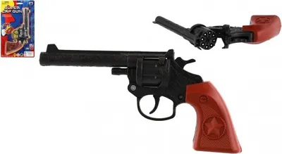 Obrázok produktu pre Rewolwer/pistolet na kapsuły 8 strzałów plastikowy 20cm na karcie