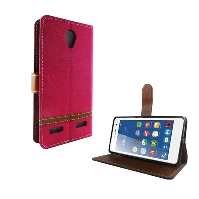 Produktbild von Tasche für ZTE Blade L7 Jeans Cover Handy Schutz Hülle Case Pink