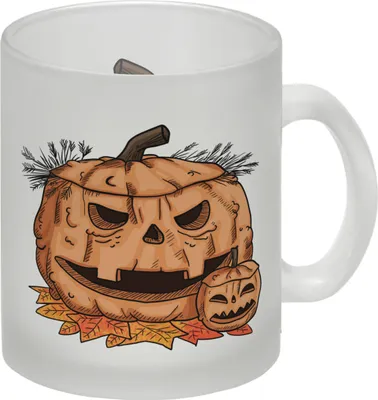 Produktbild von Herbstlicher Kürbiskopf Glas Tasse