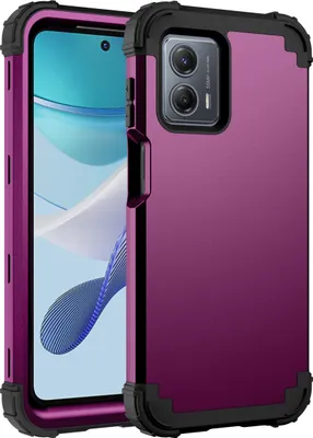 Produktbild von Handyhülle für Motorola Moto G 5G 2023 Hybrid 3 in 1 PC TPU Stossfest Robust Hülle Lila