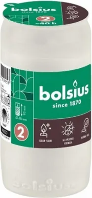 Immagine prodotto di Riempimento Bolsius, 40 h, 110 g, 48 x 95 mm, per luce grave, bianco, olio