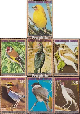 Produktbild von Briefmarken Äquatorialguinea 1976 Mi 989-995 (kompl.Ausg.) postfrisch Afrikanische Vögel