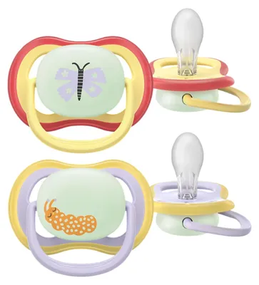 Obrázok produktu pre Philips AVENT SCF376/25, Nočný detský cumlík, Ortodontické, Silikón, Chlapec / dievča