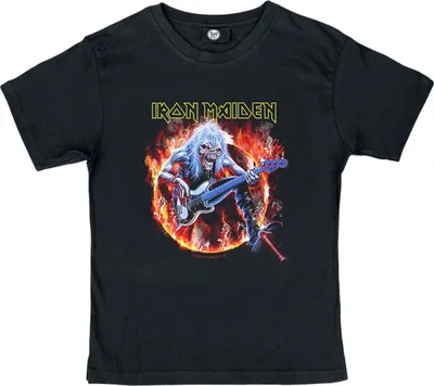 Produktbild von Iron Maiden T-Shirt Uni Metal-Kids - Fear Live Flame schwarz 128