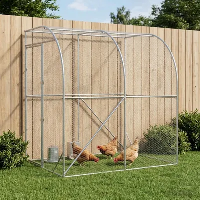 Produktbild von Möbel Hühnerunterkunft Silber 200 x 200 x 215 cm Verzinkter Stahl - Kleintier-Ställe &9957