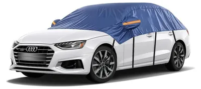 Zdjęcie produktu dla Półgaraż, wodoodporny i oddychający pokrowiec samochodowy do Audi A4, modele z 2010 do 2024 roku
