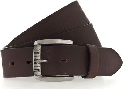 Produktbild von MUSTANG Leder Gürtel Leather Belt W110 Dark Brown dunkelbraun