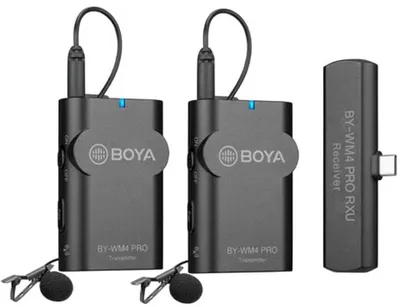 Produktbild von BOYA BY-WM4 PRO-K6, Lavalier-Mikrofon, RF Wireless, 60 m, 35 - 14000 Hz, Akku, Bodypack-Empfänger