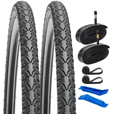 Zdjęcie produktu dla Opony rowerowe 700x38C, 2 sztuki, 40-622, wentyl Schrader, do roweru