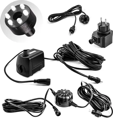 Produktbild von CLGarden Springbrunnen Pumpe SP1-L mit LED Beleuchtung und automatischer Lichtsteuerung
