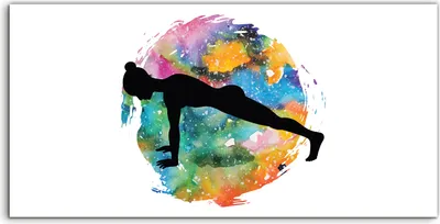 Produktbild von Coloray Acrylbild 140x70  Wandbild Acrylbilder Frauen Silhouette auf Galaxie astral