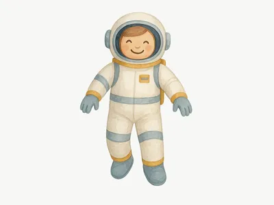 Nálepka na stenu Veľký astronaut: Dizajn