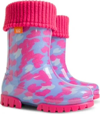 Produktbild von DEMAR Kinder TWISTER LUX Jungen Mädchen Thermostiefel Gummistiefel gefüttert Größe: 26/27, Herstellerfarbe: Herzen