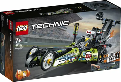 Obrázok produktu pre LEGO 43103 Technic Dragster pretekárske auto a horúca cesta, sada 2v1, pretekárske auto pre deti od 7 rokov, hračka, vozidlá do zbierky