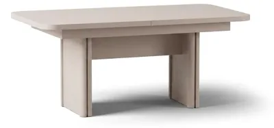Obrázok produktu pre Moderný jedálenský stôl, béžová farba, výsuvný, kuchynský stôl, oválny, elegantný