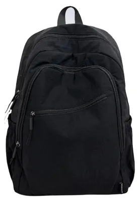 Produktbild von INF Nylon Rucksack 20-35L leicht, geräumig für Reisen und Laptop Schwarz
