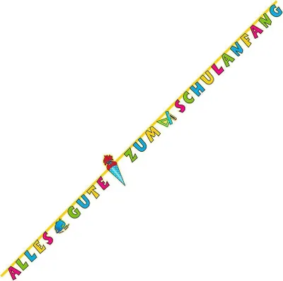 Produktbild von Girlande "Alles Gute zum Schulanfang" Einschulung