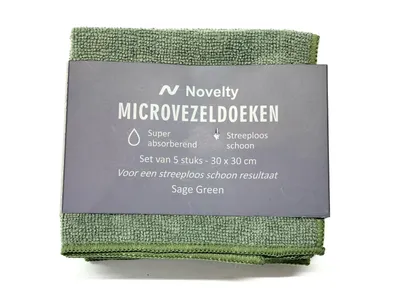 Obrázok produktu pre Novelty mikrovláknové utierky – 5 kusov – 30x30 cm – šalviovo zelená