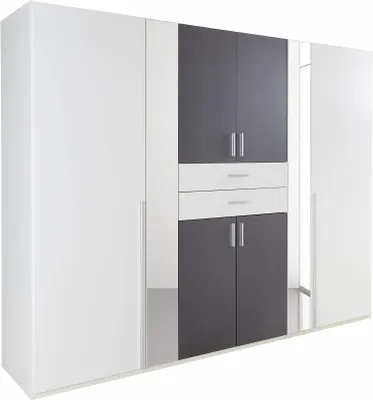 Produktbild von Schlafzimmerschrank Vanea Kleiderschrank Ausführung wählbarWeiß / Graphit