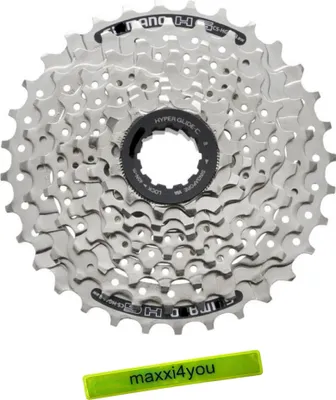 Produktbild von Shimano Kassetten Acera CS-HG41-8 8-Fach 11-34 Zähne inkl. maxxi4you Reflexband