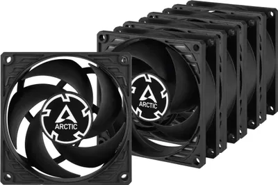 Immagine prodotto di Arctic ACFAN00154A ARCTIC Lüfter 80*80*25 P8 PWM PST (nero) Confezione da 5 pezzi