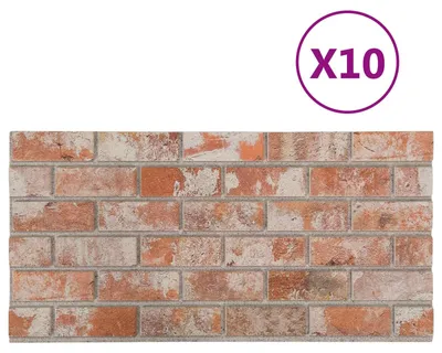Obrázek produktu pro vidaXL Nástěnné panely, 10 kusů, 100 x 50 cm, oranžová barva, EPS pěna