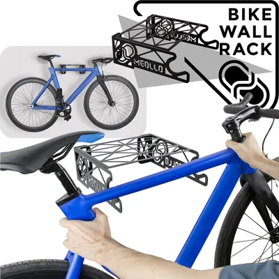 Fahrrad-Wandhalterung, Stahl, Schwarz, 12x33x30 cm