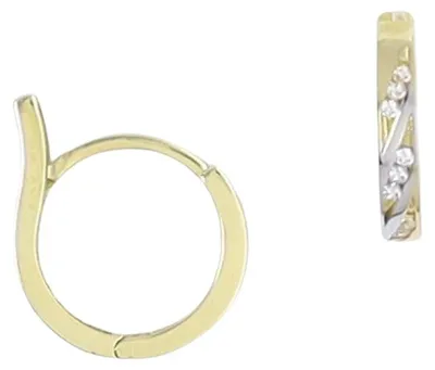 Produktbild von Miamar 1151484 Damen Creolen 14 Karat (585) Bicolor Bicolor Gold weiß