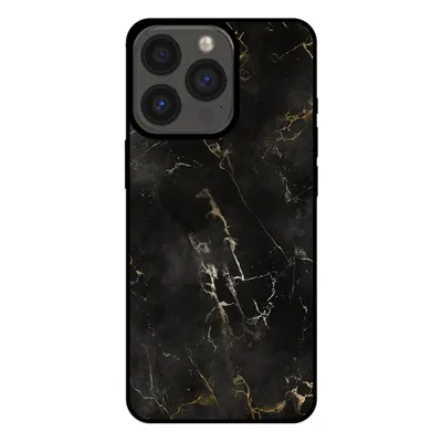 Productafbeelding van Smartphonica telefoonhoesje voor iPhone 13 Pro met marmerprint - TPU achterkant, marmerdesign - Zwart