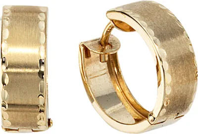Produktbild von Paar Creolen Creole Ohrringe 14.5mm 333 Gold Gelbgold teilmattiert Damen