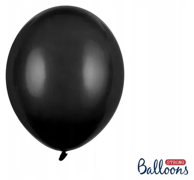 Obrázek produktu pro Silné latexové balónky, černé, pastelově černé, 30 cm, 100 ks.