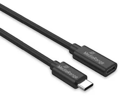 Immagine prodotto di MediaRange USB-C Verlängerungskabel, USB 3.2, 60W, 2m, sw